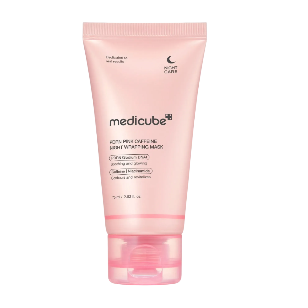 MEDICUBE PDRN Pink Caffeine Night Wrapping Mask 75ml - Нічна маска-плівка з полінуклеотидами і кофеїном MEDICUBE PDRN Pink Caffeine Night Wrapping Mask 75ml - Нічна маска-плівка з полінуклеотидами і кофеїном